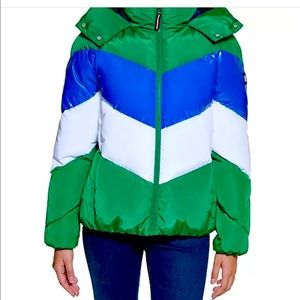 Tommy Hilfiger chevron puffer jacket.